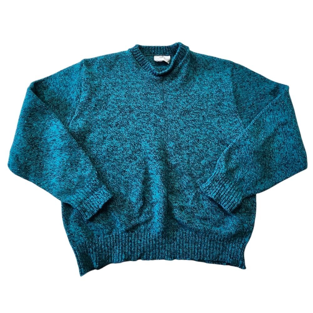 Eastern Mountain Sports Teal Crewneck Wool Sweater. Sz. XL